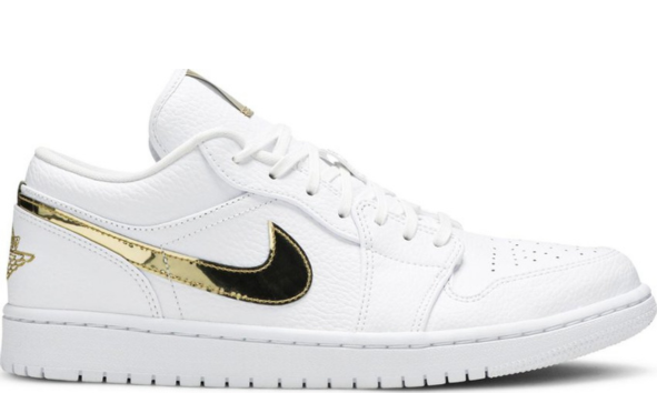 WMNS Nike Air Jordan 1 Low 'White Metallic Gold'