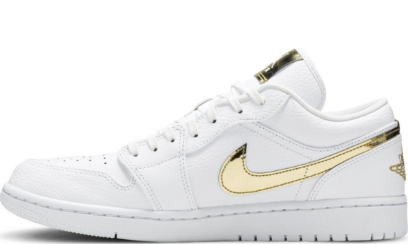 WMNS Nike Air Jordan 1 Low 'White Metallic Gold'