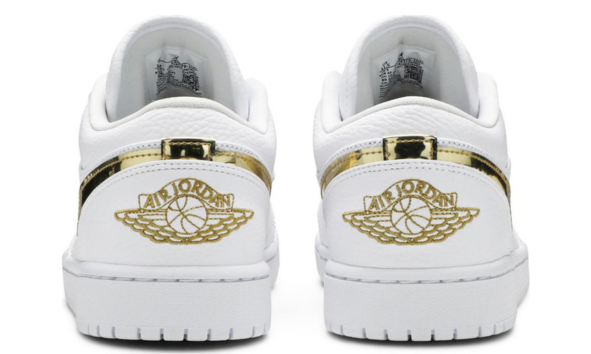 WMNS Nike Air Jordan 1 Low 'White Metallic Gold'