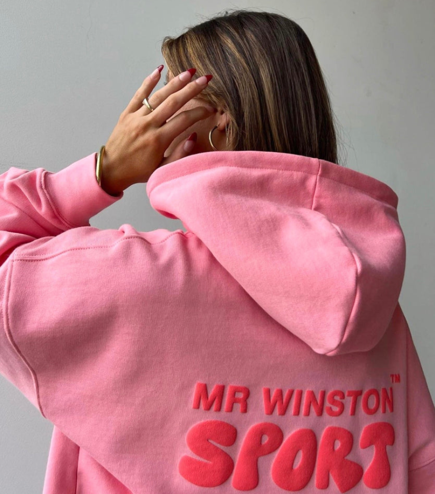 Mr Winston Puff Hoodie 'Vintage Pink'