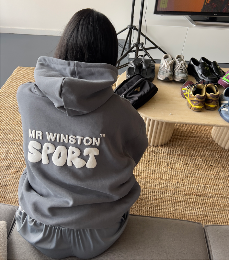 Mr Winston Puff Hoodie 'Vintage Grey'