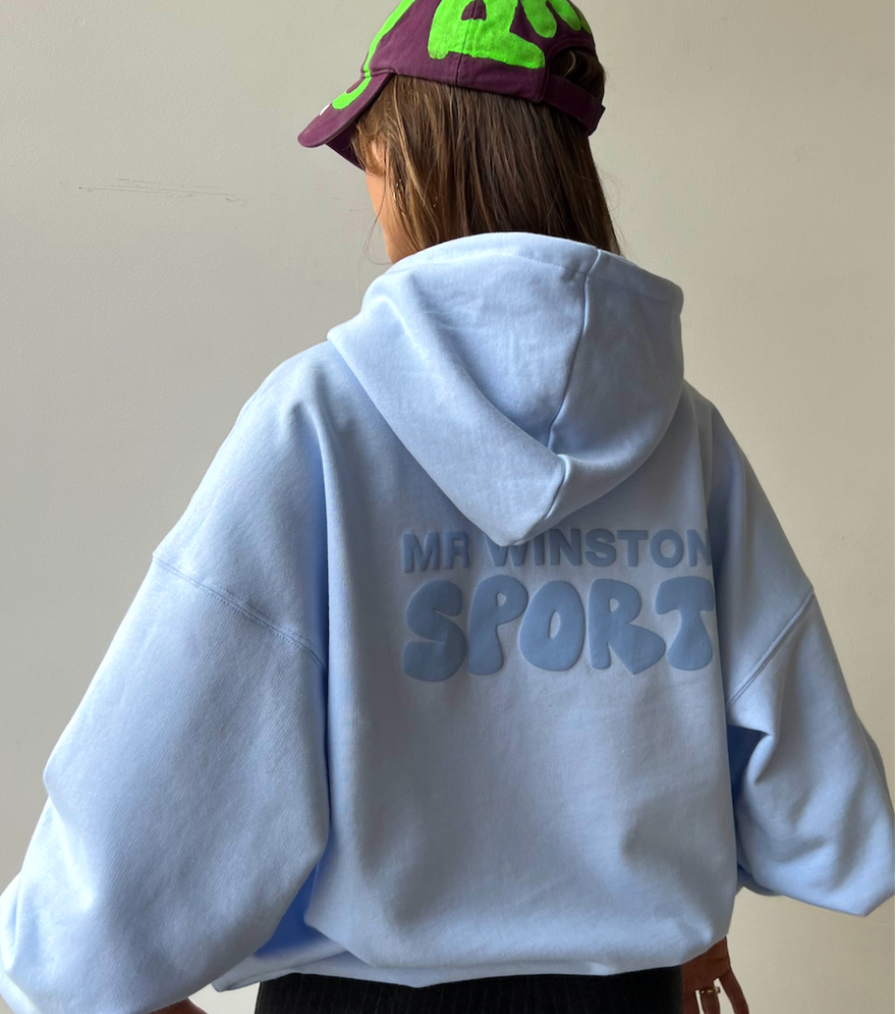 Mr Winston Puff Hoodie 'Powder Blue'