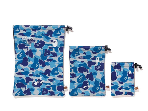 A Bathing Ape ABC Gadgets Pouch Set (FW19) Blue